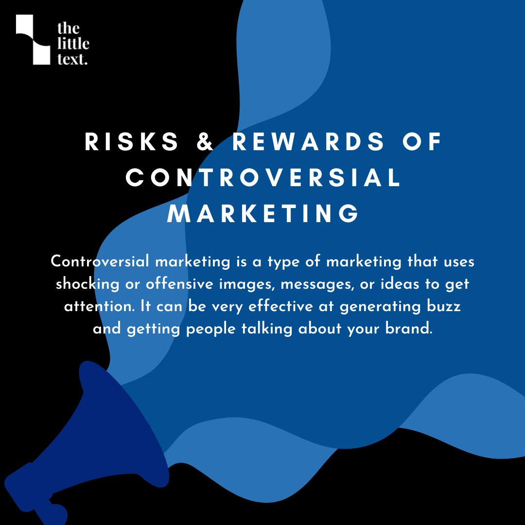 thelittext's tweet photo. Controversial #marketing can be a double-edged sword. Should you do it or not let's checkout this in our latest post

#guerillamarketing #viralmarketing #nativeadvertising #influencermarketing #contentmarketing #socialmediamarketing #digitalmarketing #marketing #riskymarketing https://t.co/HdXiDyxM3T