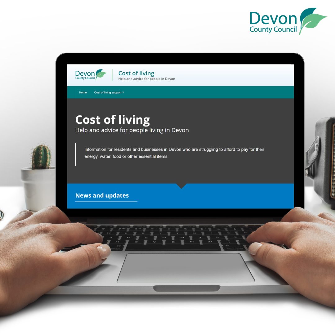 DevonCC's tweet photo. Are you struggling with the cost of living?

We have a dedicated webpage with help and advice for people living in Devon who are struggling to afford to pay their bills.

See advice 👉🏻 https://t.co/FJ1k6aqJQo https://t.co/4rXpFaMk6k