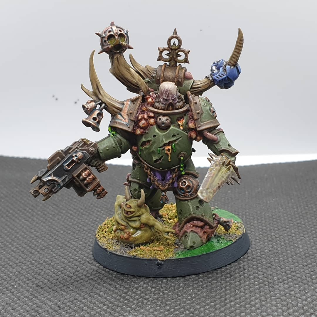 ElCone93's tweet photo. @warhammer These have gotta be some of my favorites - Warboss from a beast boss, grossified Helbrute, my Death Guard lord from the bellboi and my Kustom Mega Kannons from a Trukk kit! https://t.co/rZKf4dHdfE