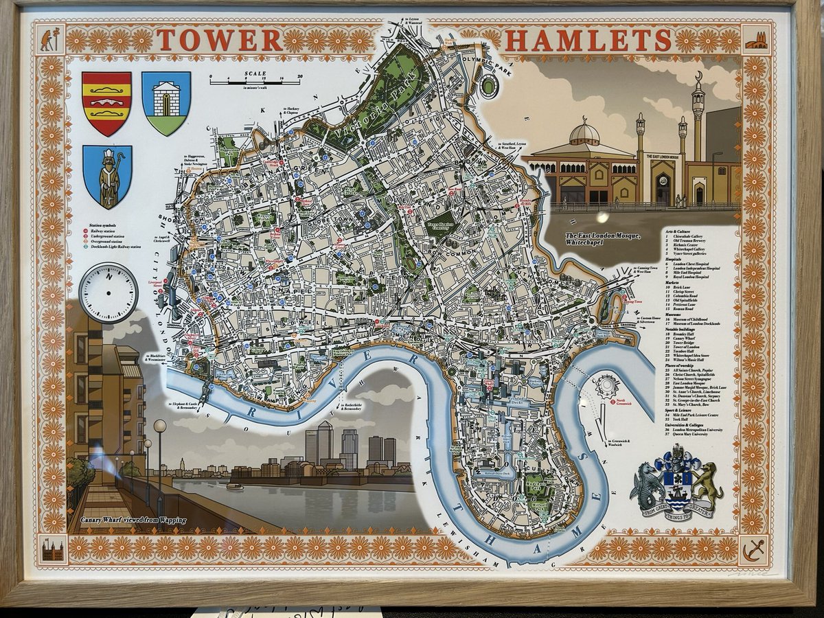 A lovely retirement gift from headteachers in Tower Hamlets; it is a very special place to work and be politically active, and I will find a special place to hang this. Thank you @TBP_Headteacher @LewingtonMaria and all your colleagues 🫡