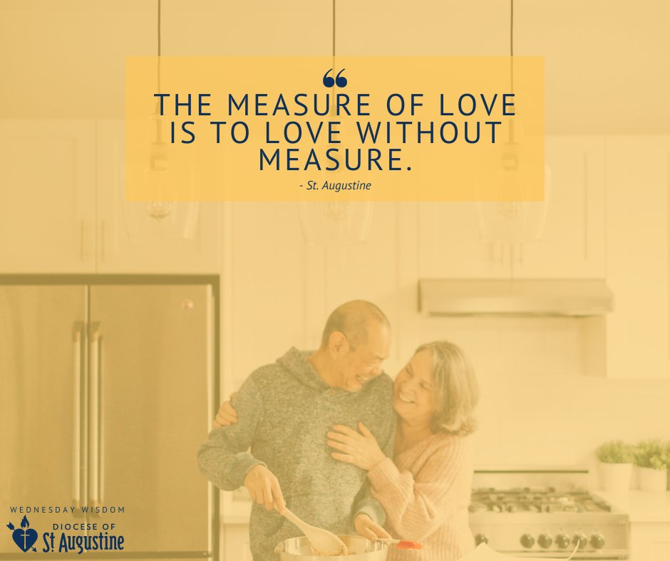 DOSACatholics's tweet photo. Love cannot be measured or limited; it is something that must be given freely and unconditionally.
#DosaFL #StAugustineQuotes #CatholicQuotes #WordsofWisdom #Love #Unconditional #Selflessness #Giving #LiturgicalLiving https://t.co/ekhpoDqVgW