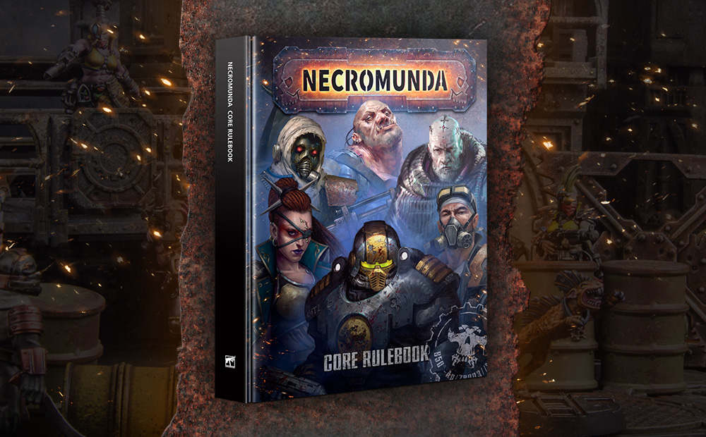 warhammer's tweet photo. Rules are rules, even for hive scum! 

There’s a new Necromunda core Rulebook on the way – learn more about the secrets to gang warfare held within this revamped tome: https://t.co/plFHwINYrQ 

#WarhammerCommunity https://t.co/RncCeoFcXK