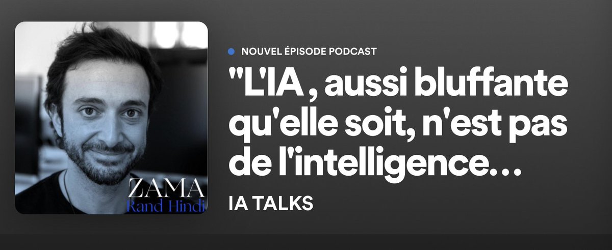 iatalks's tweet image. 🎙️ &quot;L&apos;IA, aussi bluffante qu&apos;elle soit, n&apos;est pas de l&apos;intelligence&quot;

Merci infiniment à @randhindi d&apos;avoir accepté d&apos;être notre premier invité. 

Une conversation précieuse dans laquelle le CEO de @zama_fhe et Angel investor offre à @ChaimaTeiss un cours magistral sur l&apos;IA.