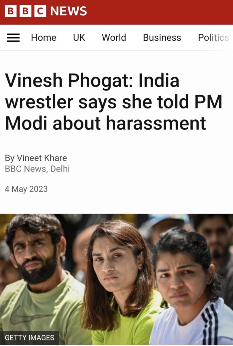 This makes Modi complicit in this wretched man’s crimes. 
Sitting in the office of a PM it’s highly outrageous that Modi didn’t act upon these complaints.
Legal proceedings against him stand a good chance.
#arrestbrijbhusansharansingh 
#ModiDisasterForIndia 
#WrestlerProtest