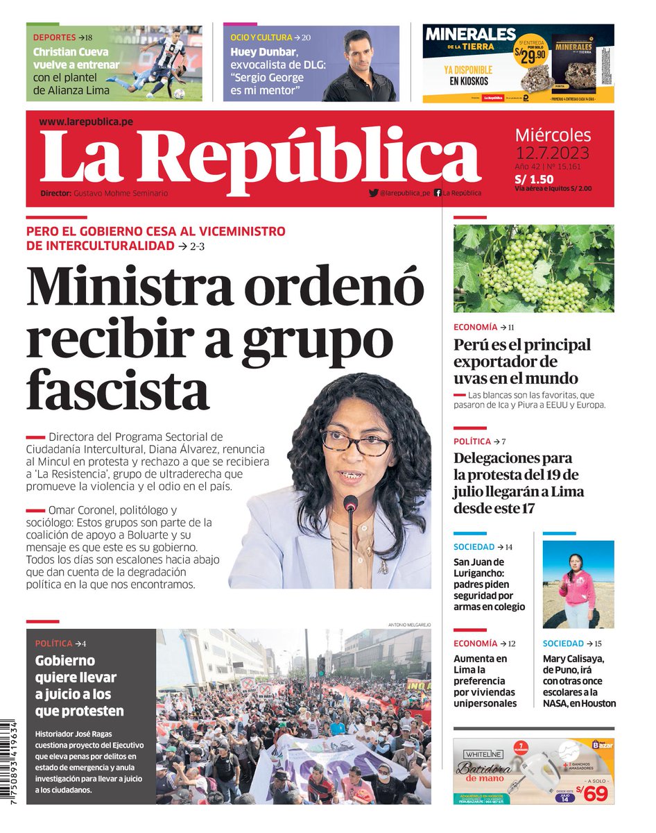 🗞 ¡Buenos días! 👋 Esta es nuestra portada de hoy, miércoles 12 de julio de 2023 📰

➡️ Recuerda que también puedes leer nuestra versión impresa aquí: t.ly/vmUKL