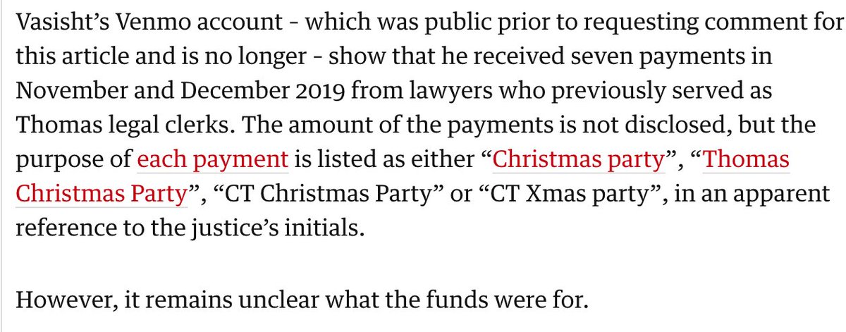 Ah, so the old clerks grease the palms of the current clerks right before they argue before SCOTUS.

At Xmas. HA! Let me Mobsplain you about Christmas parties. This shit is Italian. Hilarious. They're morons.

OK here's what's up: