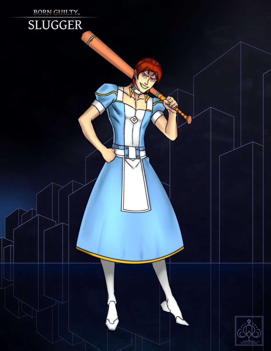 DVD2heart's tweet image. I'd like to remind you that my characters are all part of the public domain. If you wish to use them for your project or even something else, feel free. As you can see, Slugger is wearing the Alice in Wonderland dress which is also public domain. #BornGuilty