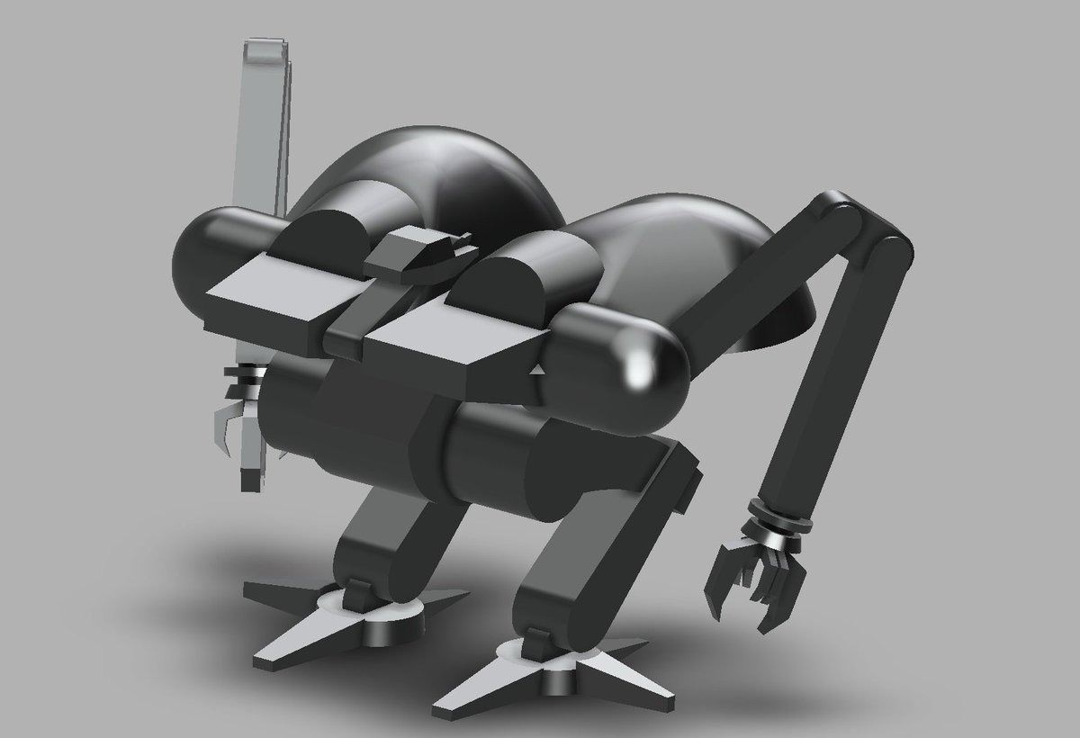 yu_kemuri's tweet photo. ホバーのラインを試行錯誤
アタマ描いたらドランぽくなってきた？
#3Dmodeling
#WalkerMachine 
#DurunType https://t.co/VLSVUmCF2S