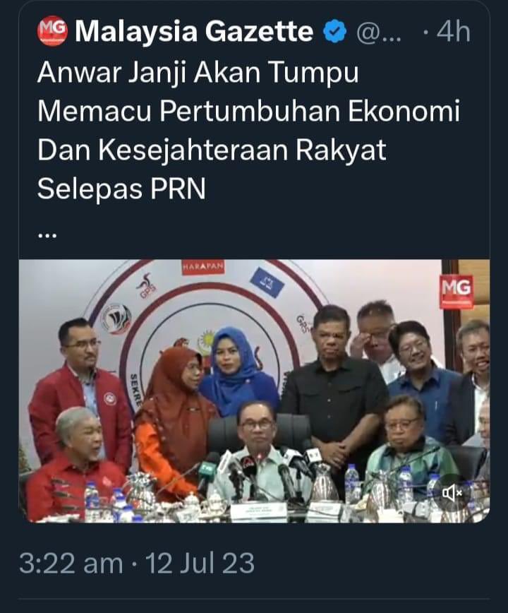 ohhh selepas PRN baru nak tumpu?  8bulan nie kira honeymoon la kot…