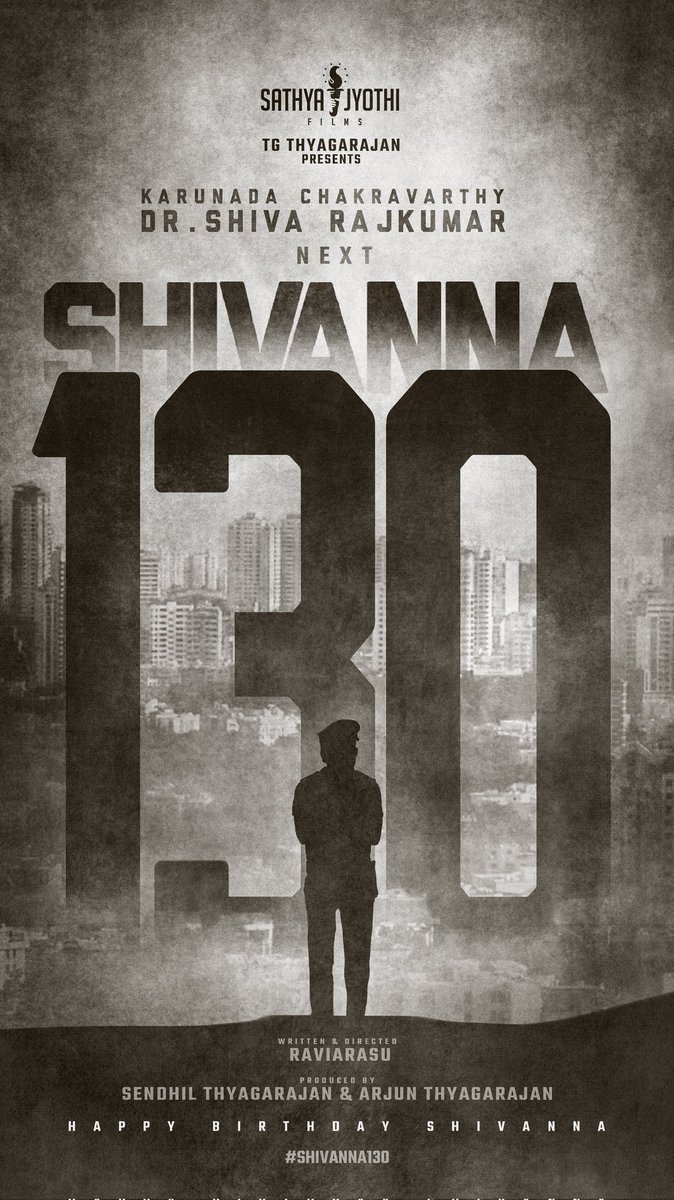 SathyaJyothi's tweet photo. Very Happy to begin our association with the Karunada Chakravarthy , Dear @NimmaShivanna through #Shivanna130 in Kannada ♥️🙏

Wishing the legend Dr. Shivanna , a very Happy birthday 🎉💐

Shooting starts Soon 🎬
Written &amp; Directed by @dir_raviarasu https://t.co/IRlDloIYjq