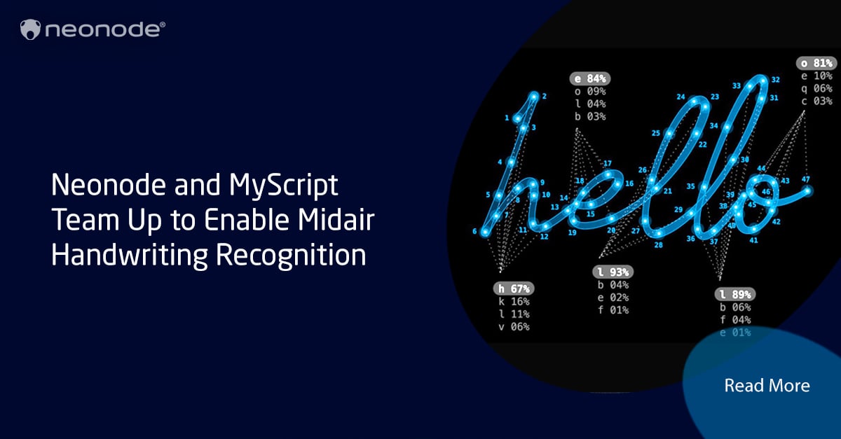 The future is here. By combining Neonode's touch and #touchless technology with handwriting-recognition software from @MyScript, buttons, knobs and keyboards can be replaced with natural handwriting on any surface – even holograms. hubs.ly/Q01XqmSD0