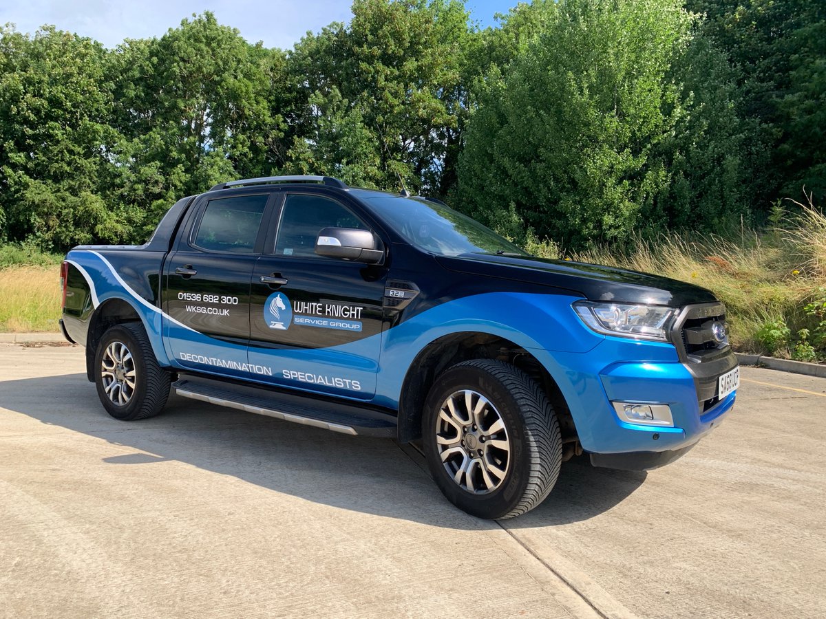 WhiteKnightHQ's tweet photo. We were very excited to pick this up this week! The first of our Rangers to showcase the new WHITE KNIGHT #vehiclelivery! Shout out to MK Designs and Corby Graphix for collaborating on this and helping to deliver an excellent result! 😎👌 https://t.co/Gmvk4dfFNx
