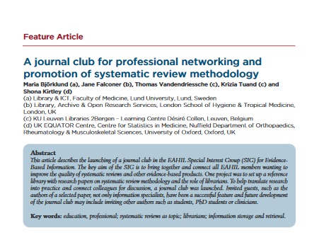 LSHTMopen's tweet photo. 🚨For all those interested in improving the quality of  #SystematicReview(s)...

🆕🔓#𝘖𝘱𝘦𝘯𝘈𝘤𝘤𝘦𝘴𝘴 article by @falkie71 &amp; colleagues from @FacultyLund @KU_Leuven @ndorms 

👇👇
🔗https://t.co/Fv6AbhevHF &amp;  https://t.co/8ZOnxmnVmn #InfomationRetrieval #EAHIL https://t.co/ig3TlE6cm2
