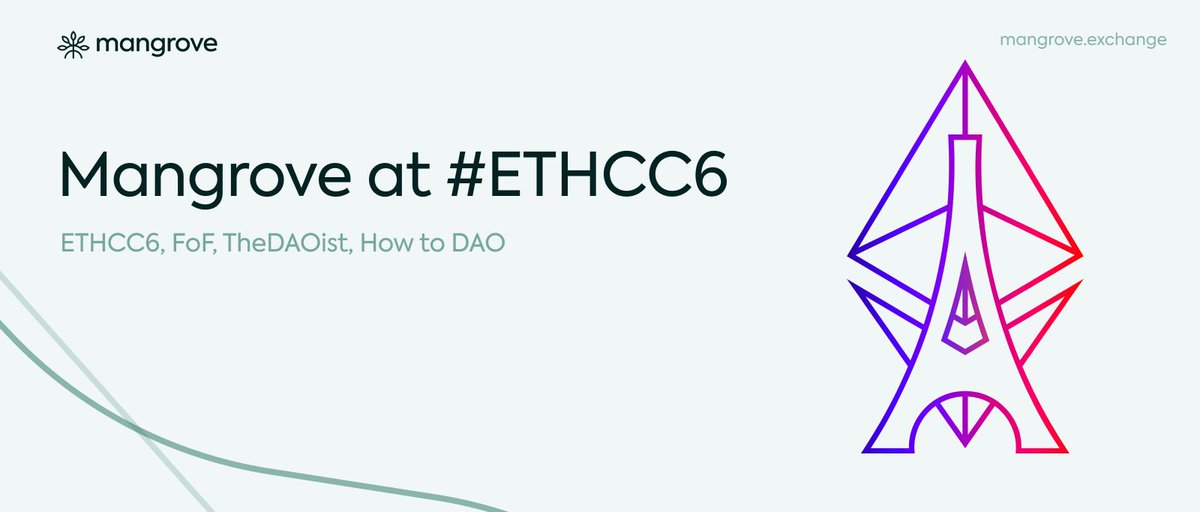 MangroveDAO's tweet photo. Bonjour à tous! 🇫🇷 We are pleased to share our journey with you at @EthCC, Europe's premier @ethereum  event, right in the heart of Paris. 🎉 Mark your calendars for July 17-20, 2023, as we dive into insightful talks about smart offers and the future of DAOs. Thread 👇 https://t.co/zloLJT9cug
