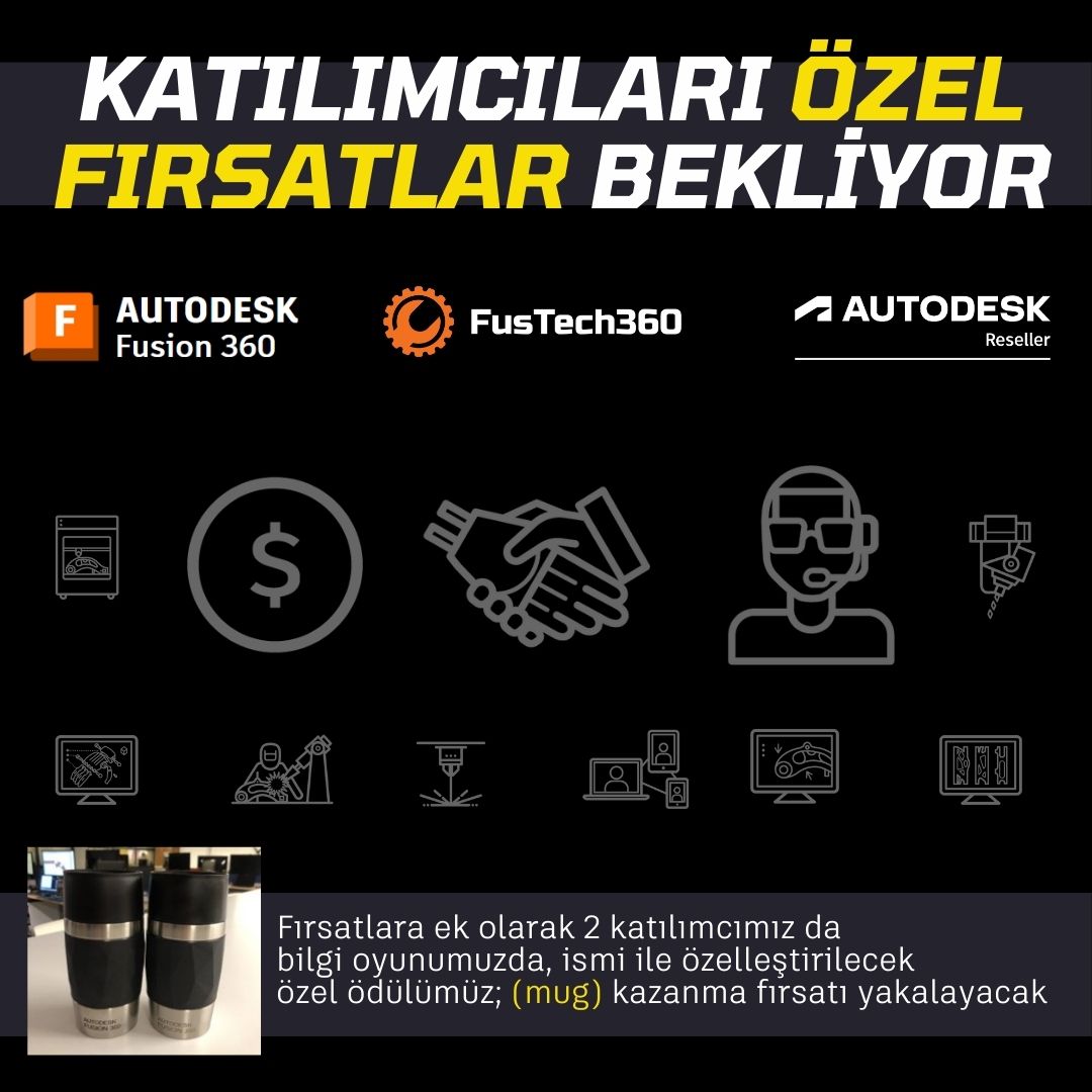 Fustech360'tan Fusion 360 ile tüm gün sürecek CAD-CAM Eğitim Semineri 
Tarih: 13 Temmuz 2023 - Perşembe
Saat: 09:30 - 17:30
Kayıt: lnkd.in/dneQfkxH

#ankara #seminer #cadcam #eğitim #mekatronik #mekatronikmühendisleriderneğiankaraşubesi
