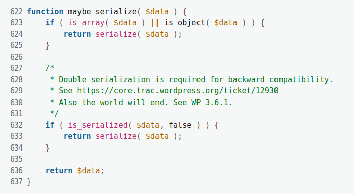 The #endoftheWorld is evitable.
developer.wordpress.org/reference/func…