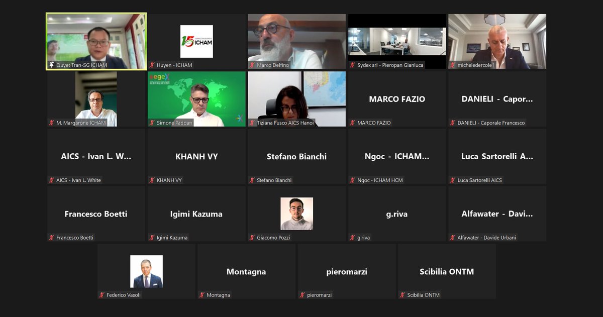 IchamV's tweet photo. On July 11th took place the #webinar "#Vietnam: Market of #Water and #WasteTreatment - #Opportunities for #Italian Enterprises” organized by #ICHAM in collaboration with the Italian Agency for Development Cooperation.
Webinar recording: https://t.co/TK1l32IW0h
Passcode: @3ZNm9Q= https://t.co/bw90iyPgoV