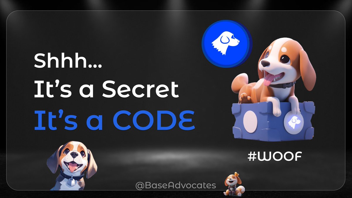 📢 We, the #Woof people, are organizing an event with our #Woof partner, @Beagle_Swap🔥

25 Secret CODE Giveaway🚀

Rules✅

1️⃣Follow <a href="/BaseAdvocates/">Base Advocates | For BASE 🛡️</a> &amp; @beagle_swap 

2️⃣Like + RT + Tag 3 Friends

3️⃣Join Discord discord.gg/DvpEADetUc

4️⃣Join Discord discord.gg/beagleswap

⏰48