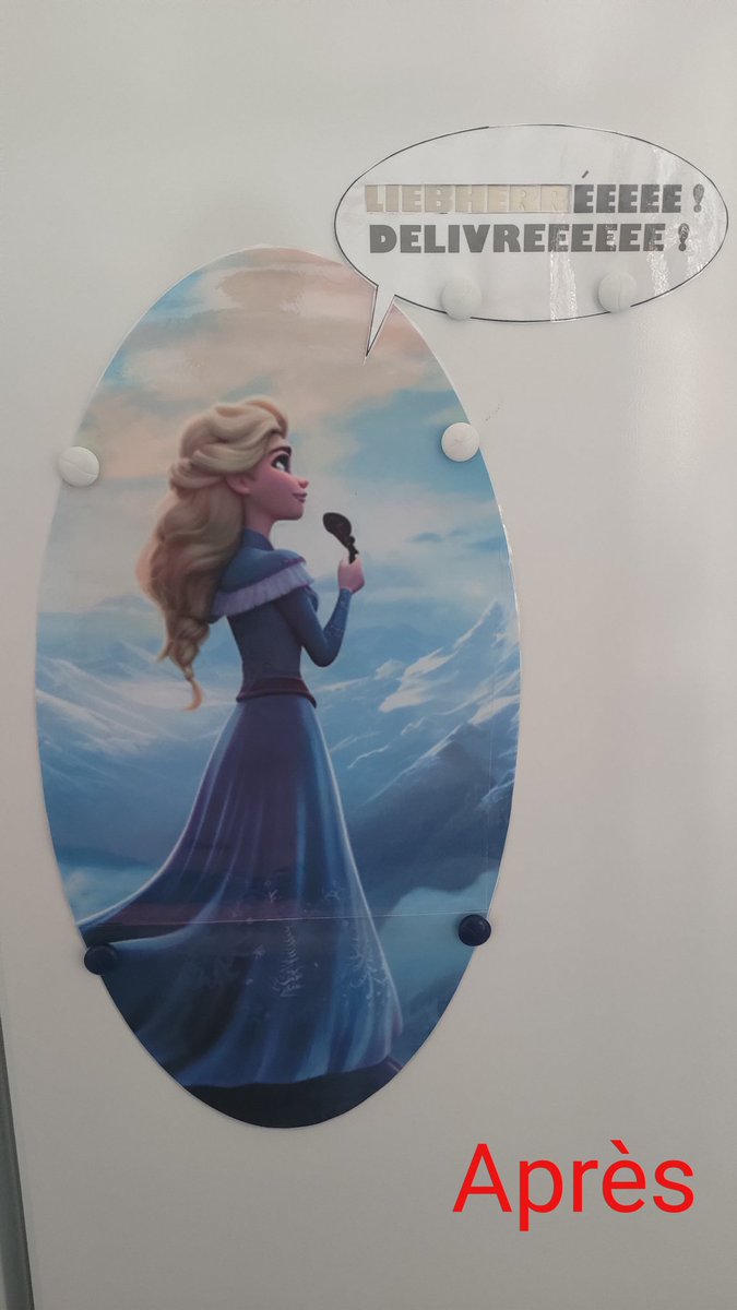 T_Bacchetta's tweet photo. J'ai voulu rendre hommage à @AnaisDelvaReal hier. On a reçu un nouveau frigo au boulot.....🤣 https://t.co/yxWs41OplJ