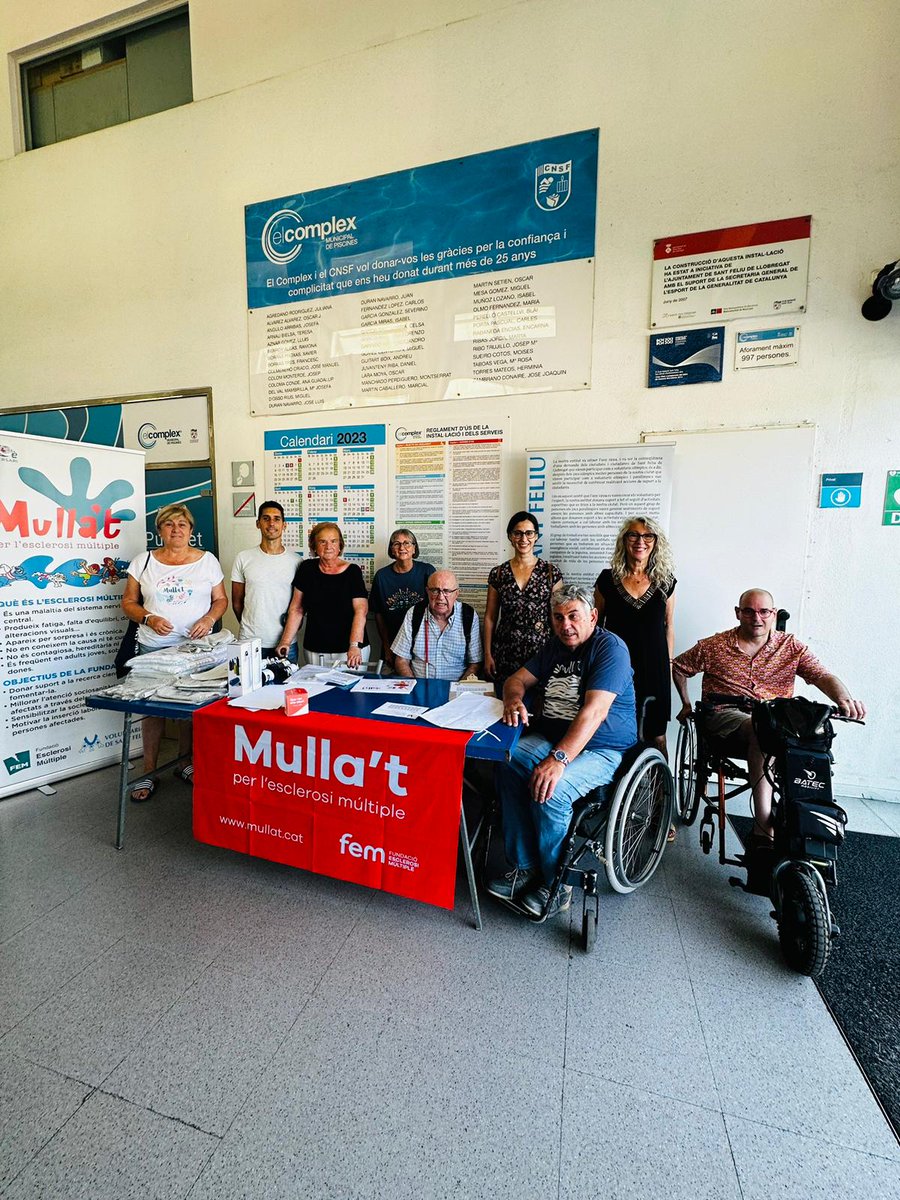 AdfSfeliu's tweet photo. El passat diumenge dia 9 de juliol l'@AdfSfeliu  va participar, com fa cada any, al Mulla't per l'Esclerosi Múltiple a la piscina d'El Complex @ajsantfeliu' https://t.co/i1mYqOLHkN