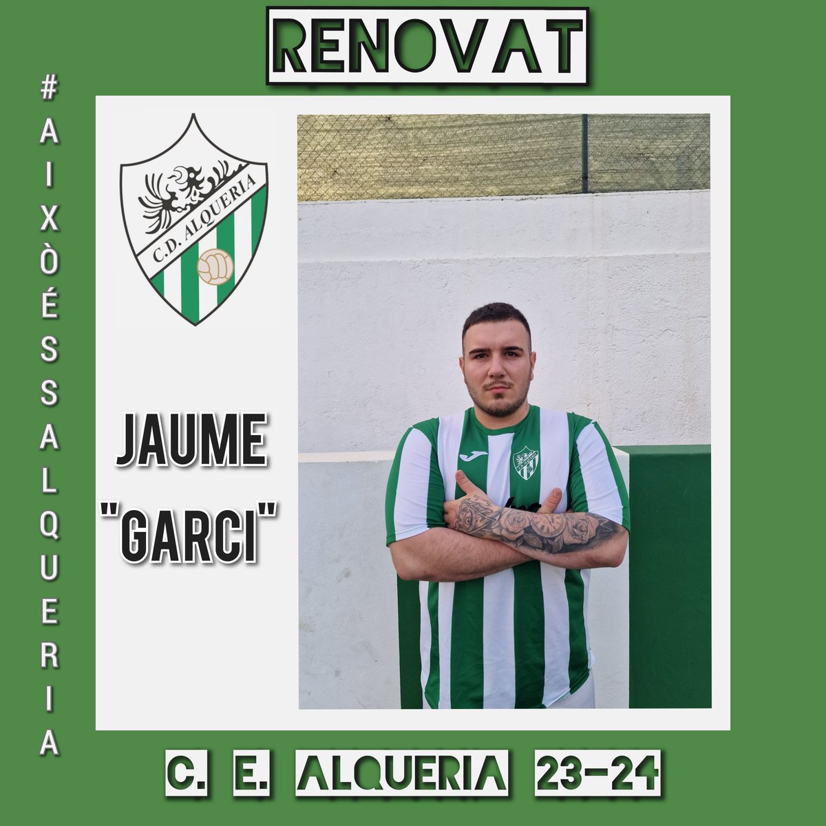 🚨RENOVACIÓ🚨

Si, tenim una altre renovació!!

En Garci, un altre jugador que va fer el darrer tram de la temporada passada amb nosaltres, ha decidit continuar aquest any a sa Teulera.

#aixòéssalqueria #amuntshalque #futbolialgomes #sateuleracanostracateva