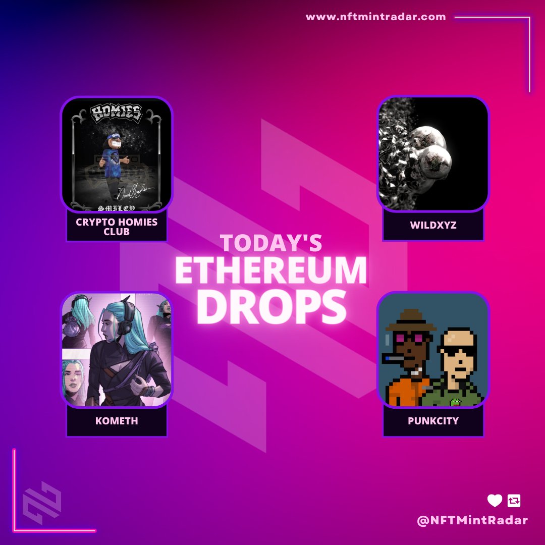 🚀Don't miss out on the hottest Ethereum mints of the day!🚀

🗓 11th Jul

🟣@PunkCityXYZ -0.069☰
🟣@CRYPTOHOMIES_-0.015☰
🟣@KomethXYZ -0.016☰
🟣@wildxyz -0.085☰

#NFT #NFTs #NFTdrops #NFTCommunity

Check it out now ⬇
bit.ly/TodaysEthereum