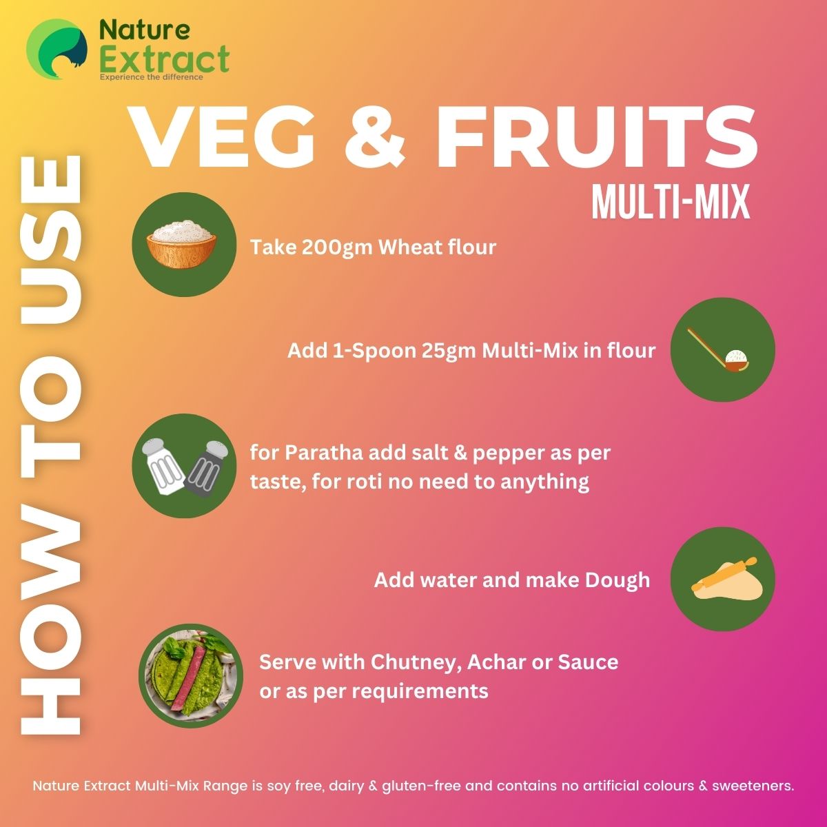 naturextract's tweet photo. Experience the power of Nature Extract Veg &amp; Fruits #MultiMix! 🌿🍎Packed with 11+ fruits &amp; veggies, this soy-free, dairy-free, #glutenfree blend supports anti-aging, #detoxification, #immunity,#digestion, and more. Embrace a healthier #lifestyle today! #NatureExtract  #VegFruits https://t.co/b1UKCFjRph