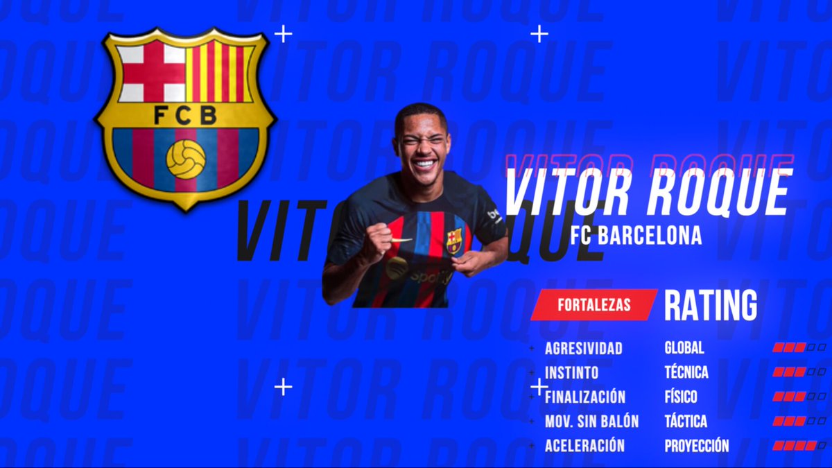 DirFut_es's tweet photo. 🔎  Análisis Vitor Roque, nuevo jugador @FCBarcelona_es 

🎥  https://t.co/5mKILAt9CC
✍️  https://t.co/jFCWiq9cCW https://t.co/1c0TC493fZ