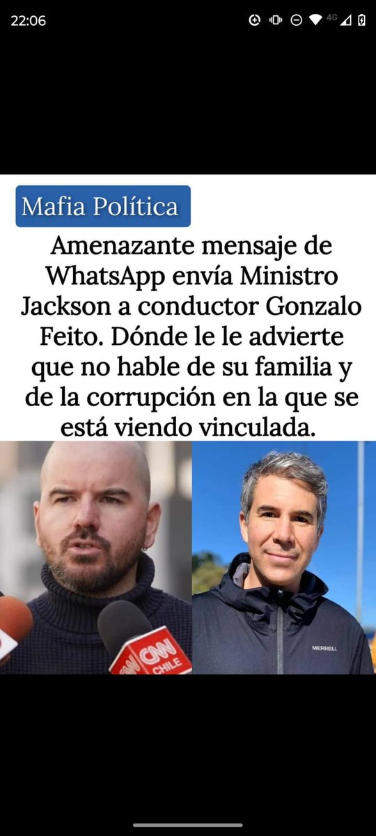 CHILENOS NO NOS ENTREGUEMOS, LUCHEMOS X NUESTRO CHILE LIBRE, COMO LO HICIERON TANTOS CHILENOS DE SANGRE ROJA Y CALIENTE !!
NO PODEMOS DEJARNOS DOMINAR POR MINORÍAS, INEPTOS, CORRUPTOS, TRAIDORES, VOCIFERANTES, ETC.
"REACCIONEMOS AHORA", SE ESTÁ REPITIENDO LA HISTORIA, LA DEL 73 !