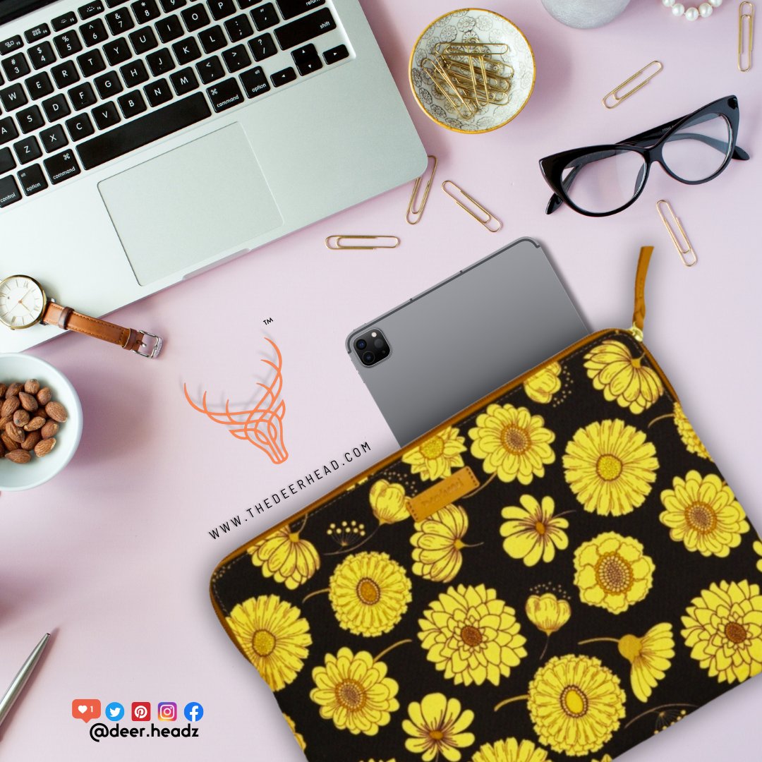Step up your laptop style game with our daily essentials laptop sleeves. Designed with fashion-forward females in mind, our sleeves combine style and functionality to keep your tech looking fabulous. Elevate your laptop game with Deerhead™. 💻✨ #DailyEssentials #LaptopSleeves