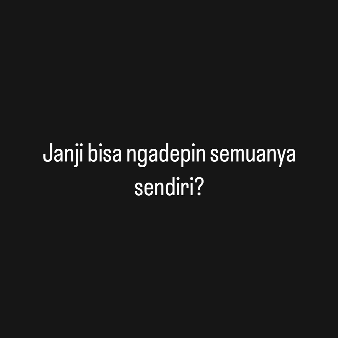 Janji ga sambil nangis?