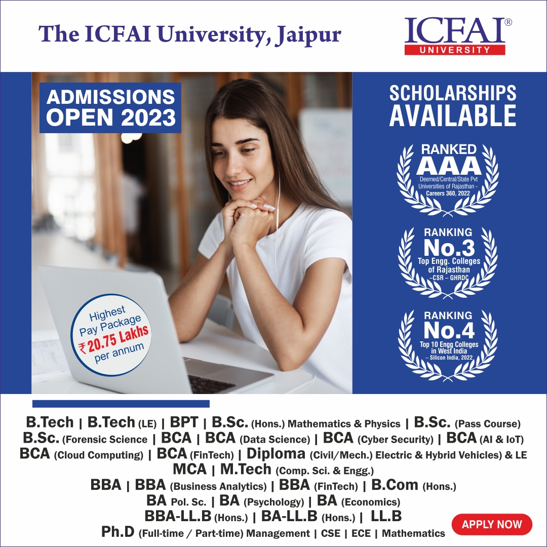 icfaijaipur_'s tweet image. The ICFAI University, Jaipur offers UG, PG and Ph.D. Campus-based Programs 2023.

Highest pay package: 20.75 lakhs per annum.

Apply Now @  bit.ly/3UFeHcP

#legaleducation #icfaiuniversityjaipur #highplacement #Scholarships #UniversityCampus #courses