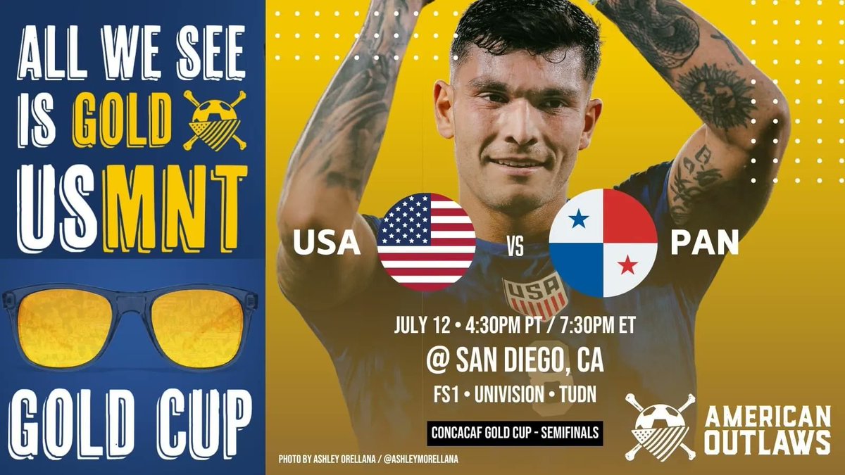 RT @AmericanOutlaws: USMNT GOLD CUP SEMI-FINAL GAMEDAY! https://t.co/jS6TpOKgth