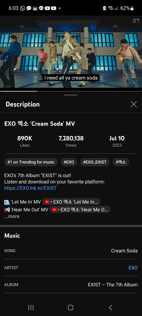 EXOspotifyTeam's tweet photo. EXOSpotifyTeam admins are streaming on Youtube too ^^

#크림소다_당장봐
#Watch_CreamSoda_Now 
#EXO_CreamSoda  @weareoneEXO 

Drop your screen capture below 👇 https://t.co/Kycflefzgb