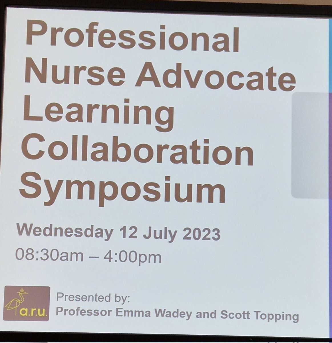 Here we go, NHSE PNA Symposium! Very excited for the day, very nervous for our presentation, looking forward to meeting Linda Flack my assessor from the PNA course 🥰 @SophieEMCCN #PNAdvocates