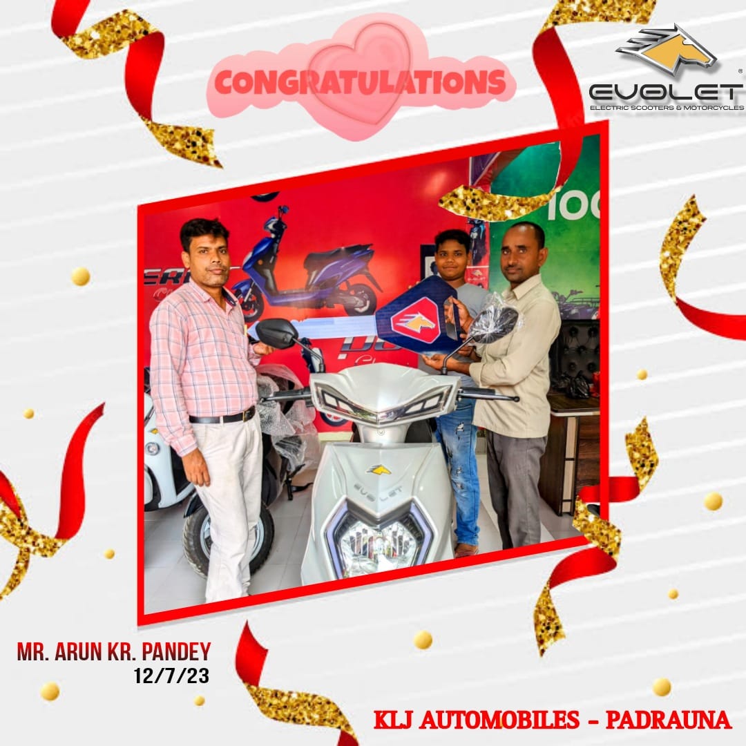 evoletpadrauna's tweet photo. Sold out Evolet #Derby...
🌿☘️💐 100% electric
Congratulations Mr. Arun pandey ji to become join us Ev Family.
@EvoletIndia https://t.co/UC7YMomykn