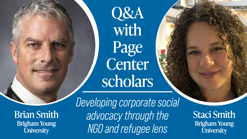 ThePageCenter's tweet photo. Navigating the risks of corporate support of refugees – Scholar Q&amp;A with Brian Smith and Staci Smith
https://t.co/ohed6epMnP https://t.co/uUwOZzTVHk