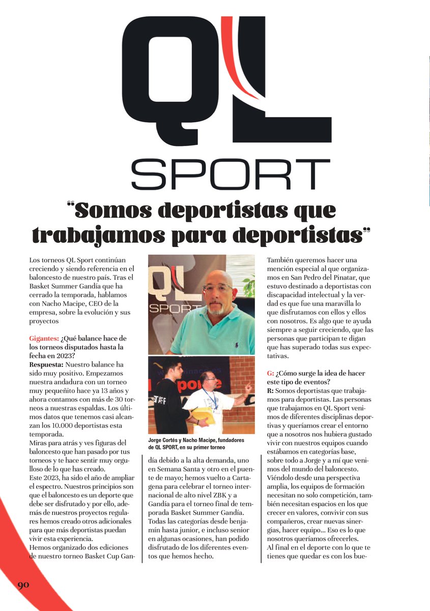 QLSPORT_'s tweet photo. ¿Quieres leer la entrevista que nos ha hecho @GIGANTESbasket ?

Puedes leerla completa aquí➡️ https://t.co/0wbUdoT5DA