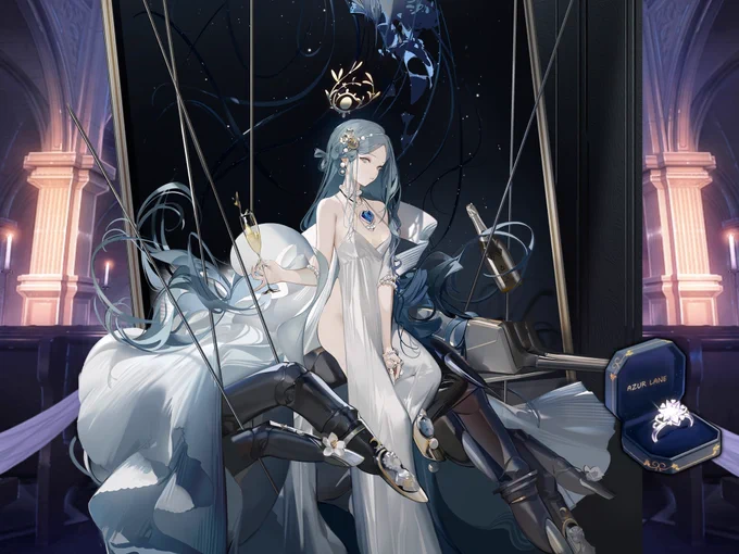 おてて小さい。赤い宝石、ルビーかしら?#アズレン 