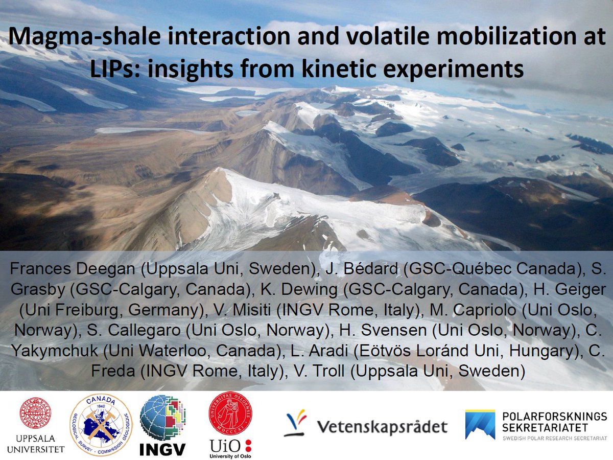 If you're interested in magma-sediment interaction and/or LIPs and are at #Goldschmidt2023 this week, then come to my talk on Friday at 17:00 (session 5f). This must be one of the last talks of the conference, and on the French National Day! If you're around, drop in and say hi🤗