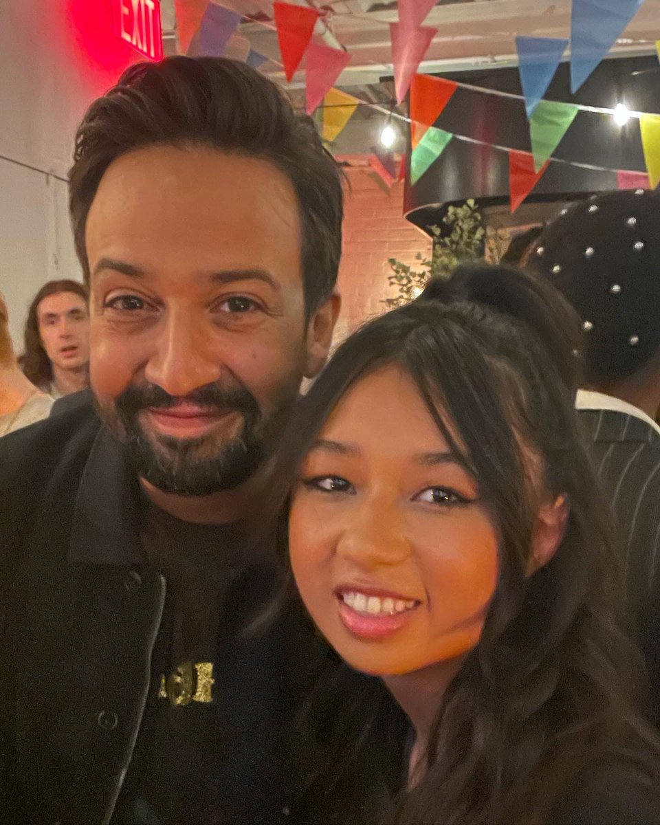 I’m on Threads now because, cross my heart & hope to die, I want to stick a needle in Elon’s eye. But I couldn’t resist posting this pic of my kid with Lin-Manuel Miranda at the premiere of @theatercampmov the other night - her pro acting debut. He said she was great! I concur.