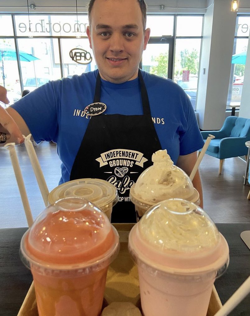 indiegrndscafe's tweet photo. What drink are you choosing today? Iced Latte? Frappe? Smoothie? Nitro Cold Brew? We’ve got all the summer fuel you need! ☕️
#IndependentGrounds #InclusionMatters #Coffee #Kennesaw #KSU #InclusiveCoffeeSpot #ChangeYourCommunity #ShopLocal #SupportSmallBusiness #AutismAcceptance https://t.co/qGqGXgFc1p