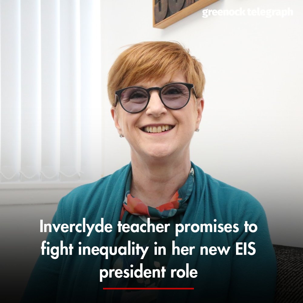 greenocktele's tweet photo. The first teacher from Inverclyde to lead the @EISUnion says she will use her voice to help raise education standards and fight against inequality.
๐ฉโ๐ซ Read what Paula McEwan had to say about her new role: https://t.co/GDFsKIKeD2
#EISUnion | @InverclydeEIS https://t.co/IublWjlXCW