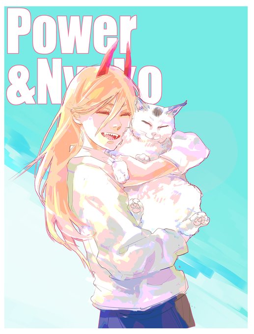 「blonde hair white cat」 illustration images(Latest)