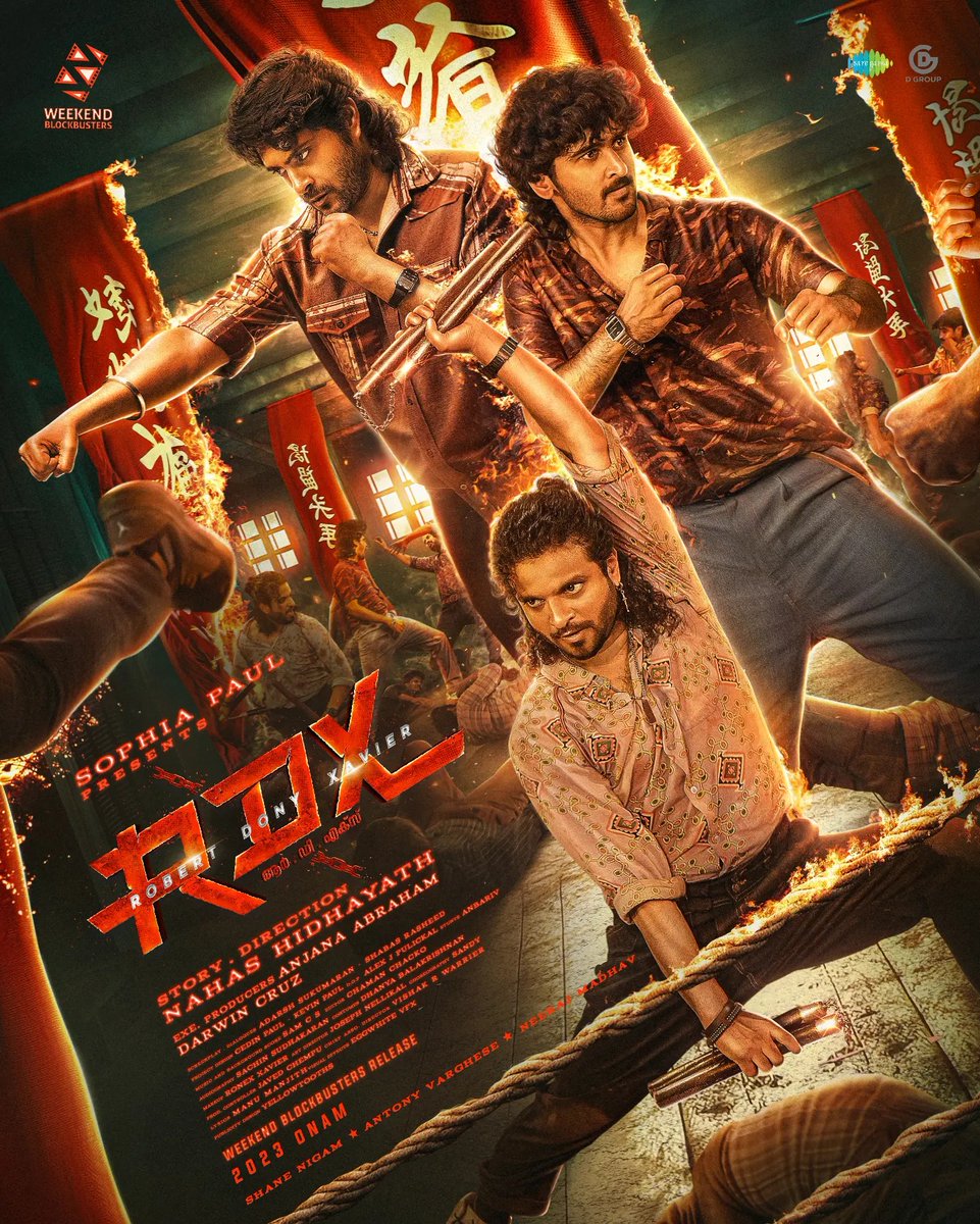 baijusanthosh's tweet photo. 🎬Prepare for an explosive cinematic experience ! “RDX” arrives in theatres this Onam 🥊🥋⛓️

#WeekendBlockbusters #NahasHidhayath #AdarshSukumaran #ShaneNigam @VarghesePepe @NeerajMadhavv https://t.co/OFgA1MTRAx