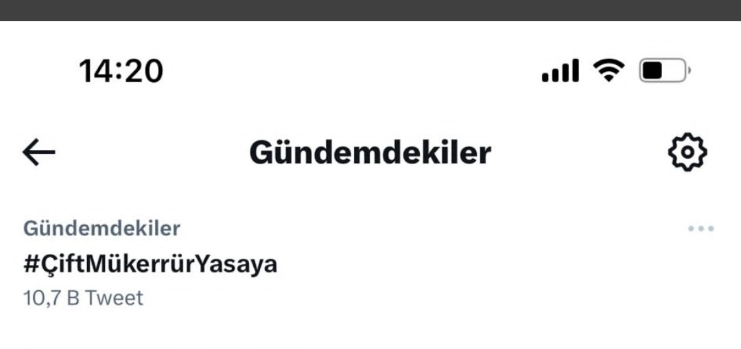 Gündemde 10 bin twit Atılmış 
Çift mükerrür kardeşlerime duyrulur
#ÇiftMükerrürYasaya