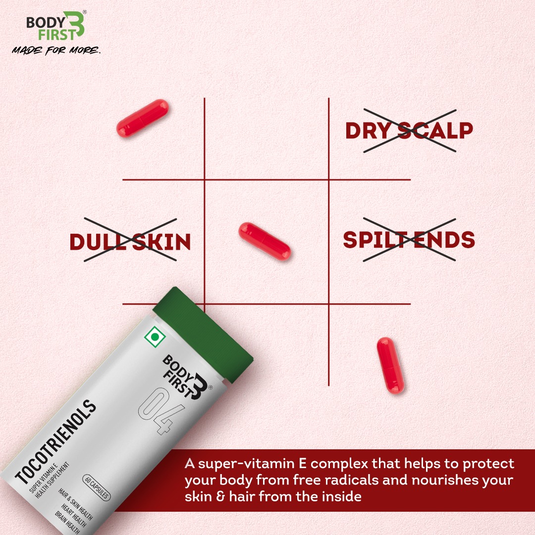 TIC- TAC- TOE, let your all hair problems go!

#BodyFirst #Tocotrienol #MadeForMore #VitaminE #HealthySkin #StrongHair