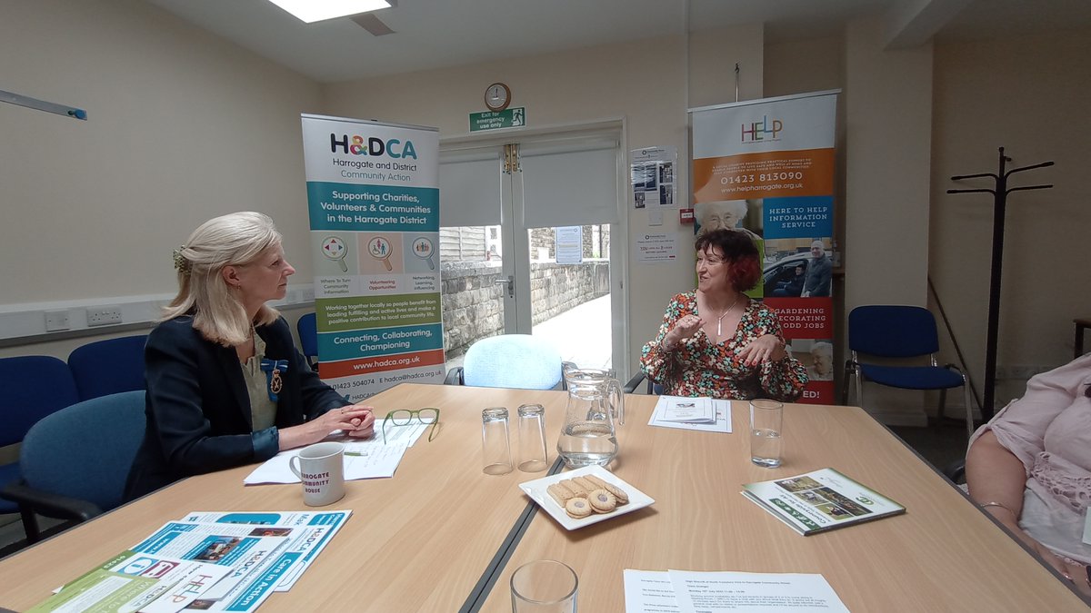 Thank you @HADCAcharity for inviting Clare Granger, High Sheriff of North Yorkshire to Community House. Kate really enjoyed having the opportunity to tell Clare about our work and to invite her to one of our Tea and Talk events. We're looking forward to seeing her again soon!