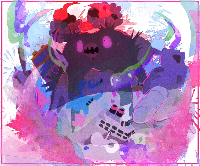【毎日投稿1079日目】 図鑑No.0569 ダストダス キョダイマックスのすがた  #LKのポケモンずかん