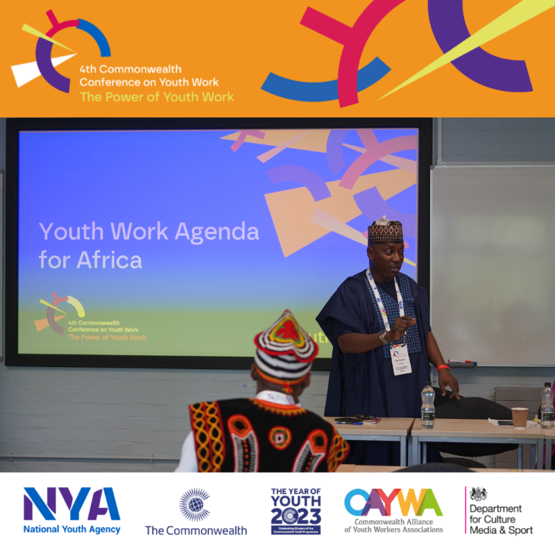 ComSecYouth's tweet photo. "In contemporary African society, #youthwork is faced with increasing challenges. Youth workers are anticipated to be innovative in their approach to tackling, solving, and managing these issues and the problems they pose"-Ben Duntoye, President, Nigeria Youth Workers Association https://t.co/DSZmxix9hf